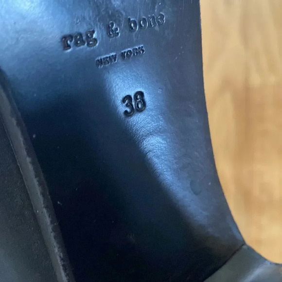 RAG & Bone open toe heeled booties size EU 38 or US 8 beautiful leather EUC - Picture 8 of 9